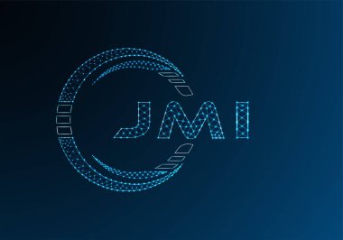 JMI düşük poli harfli logo vektör tasarımı. JMI düşük poli logo tasarımı. Düşük polyester logo.