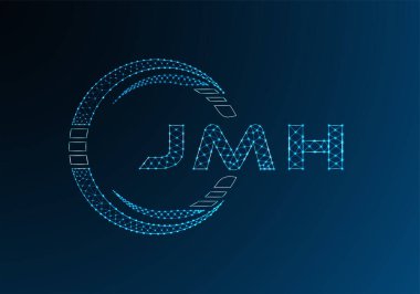 JMH düşük poli harfli logo vektör tasarımı. JMH düşük poli logo tasarımı. Düşük polyester logo.