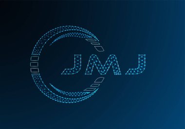 JMJ düşük poli harfli logo vektör tasarımı. JMJ düşük poli logo tasarımı. Düşük polyester logo.