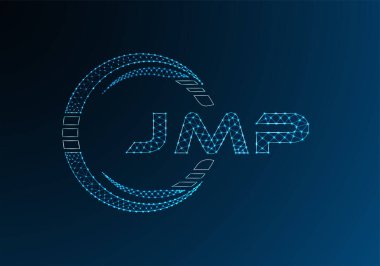 JMP low poly letter logo vector design. JMP lower poly logo design. Low poly logo.