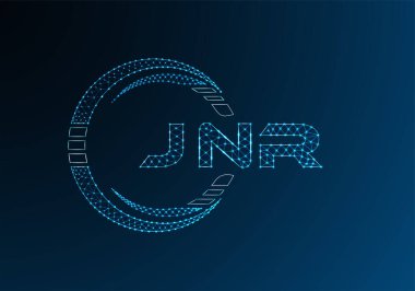 JNR low poly letter logo vector design. JNR lower poly logo design. Low poly logo.