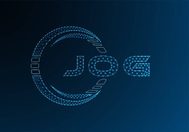 JOG low poly letter logo vector design. JOG lower poly logo design. Low poly logo.