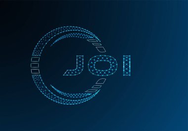 JOI düşük poli harfli logo vektör tasarımı. JOI düşük polyester logo tasarımı. Düşük polyester logo.