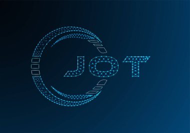 JOT düşük poli harfli logo vektör tasarımı. JOT düşük polyester logo tasarımı. Düşük polyester logo.