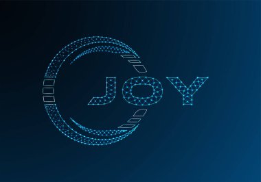 JOY low poly letter logo vector design. JOY lower poly logo design. Low poly logo.