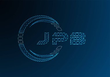 JPB low poly letter logo vector design. JPB lower poly logo design. Low poly logo.