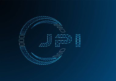 JPI low poly letter logo vector design. JPI lower poly logo design. Low poly logo.