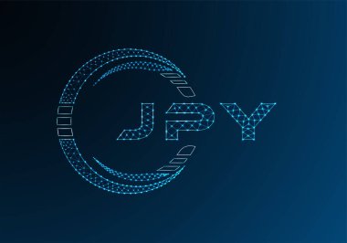 JPY low poly letter logo vector design. JPY lower poly logo design. Low poly logo.
