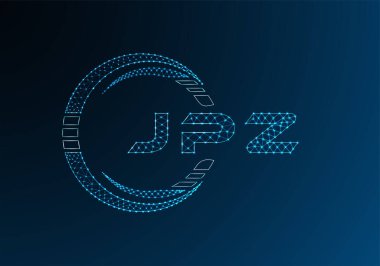 JPZ düşük poli harfli logo vektör tasarımı. JPZ düşük polyester logo tasarımı. Düşük polyester logo.