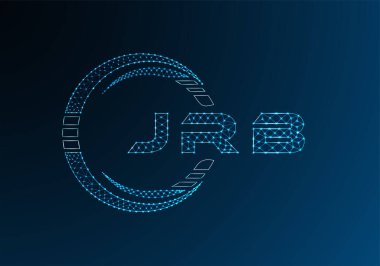 JRB low poly letter logo vector design. JRB lower poly logo design. Low poly logo.