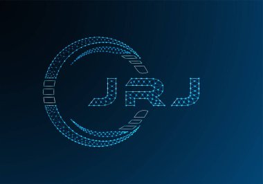 JRJ low poly letter logo vector design. JRJ lower poly logo design. Low poly logo.