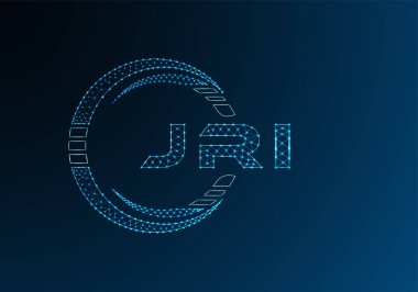 JRI düşük poli harfli logo vektör tasarımı. JRI düşük polyester logo tasarımı. Düşük polyester logo.