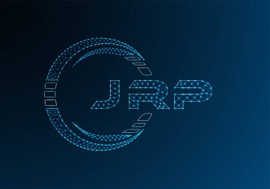 JRP düşük poli harfli logo vektör tasarımı. JRP düşük poli logo tasarımı. Düşük polyester logo.