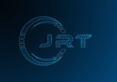 JRT düşük poli harfli logo vektör tasarımı. JRT düşük polyester logo tasarımı. Düşük polyester logo.