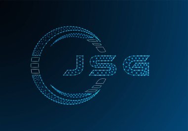 JSG düşük poli harfli logo vektör tasarımı. JSG düşük polyester logo tasarımı. Düşük polyester logo.