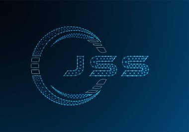 JSS low poly letter logo vector design. JSS lower poly logo design. Low poly logo.