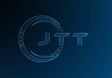 JTT low poly letter logo vector design. JTT lower poly logo design. Low poly logo.