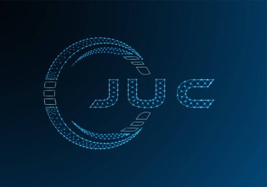 JUC low poly letter logo vector design. JUC lower poly logo design. Low poly logo.