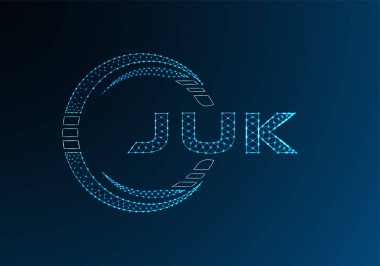 JUK düşük poli harfli logo vektör tasarımı. JUK düşük poli logo tasarımı. Düşük polyester logo.