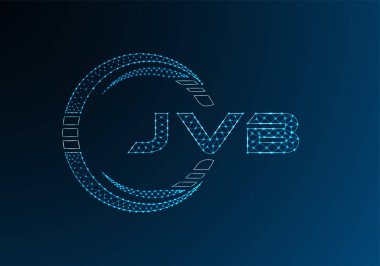 JVB low poly letter logo vector design. JVB lower poly logo design. Low poly logo.