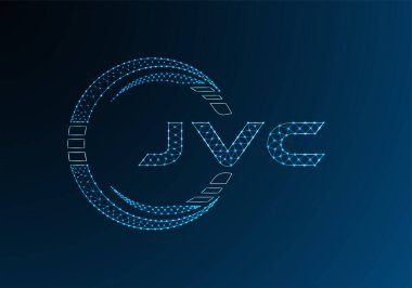 JVC düşük poli harfli logo vektör tasarımı. JVC düşük poli logo tasarımı. Düşük polyester logo.
