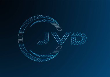 JVD düşük poli harfli logo vektör tasarımı. JVD düşük poli logo tasarımı. Düşük polyester logo.