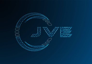 JVE düşük poli harfli logo vektör tasarımı. JVE düşük poli logo tasarımı. Düşük polyester logo.