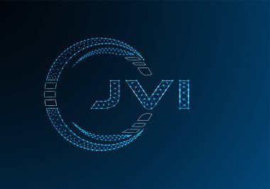 JVI düşük poli harfli logo vektör tasarımı. JVI düşük poli logo tasarımı. Düşük polyester logo.