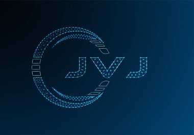 JVJ low poly letter logo vector design. JVJ lower poly logo design. Low poly logo.