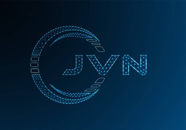 JVN low poly letter logo vector design. JVN lower poly logo design. Low poly logo.