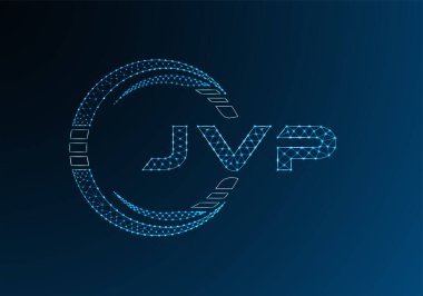 JVP low poly letter logo vector design. JVP lower poly logo design. Low poly logo.