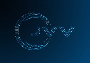 JVV düşük poli harfli logo vektör tasarımı. JVV düşük poli logo tasarımı. Düşük polyester logo.