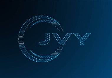 JVY düşük poli harfli logo vektör tasarımı. JVY düşük poli logo tasarımı. Düşük polyester logo.