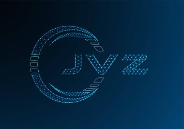 JVZ düşük poli harfli logo vektör tasarımı. JVZ düşük poli logo tasarımı. Düşük polyester logo.
