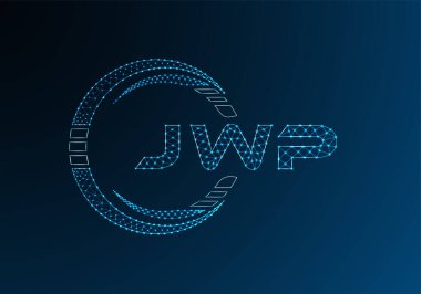 JWP düşük poli harfli logo vektör tasarımı. JWP düşük polyester logo tasarımı. Düşük polyester logo.