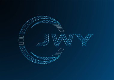 JWY düşük poli harfli logo vektör tasarımı. JWY düşük poli logo tasarımı. Düşük polyester logo.