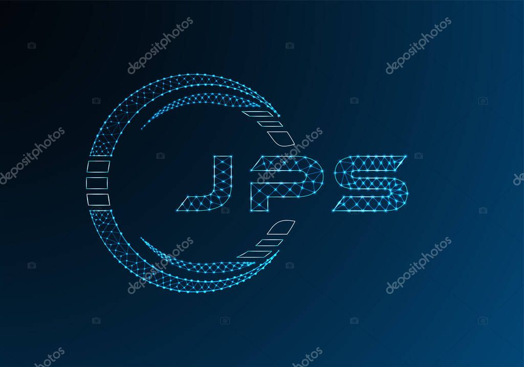 JPS low poly letter logo vector design. JPS lower poly logo design. Low poly logo.