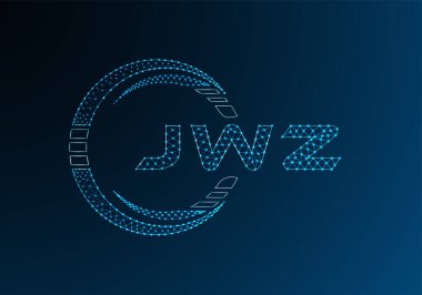 JWZ low poly letter logo vector design. JWZ lower poly logo design. Low poly logo.