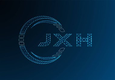 JXH low poly letter logo vector design. JXH lower poly logo design. Low poly logo.