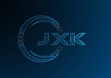 JXK düşük poli harfli logo vektör tasarımı. JXK düşük poli logo tasarımı. Düşük polyester logo.