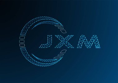 JXM düşük poli harfli logo vektör tasarımı. JXM düşük poli logo tasarımı. Düşük polyester logo.