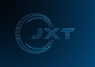 JXT düşük poli harfli logo vektör tasarımı. JXT düşük polyester logo tasarımı. Düşük polyester logo.