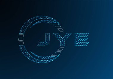 JYE düşük poli harfli logo vektör tasarımı. JYE düşük polyester logo tasarımı. Düşük polyester logo.