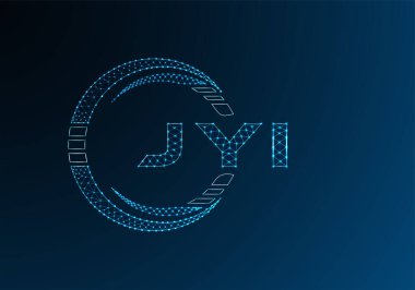 JYI düşük poli harfli logo vektör tasarımı. JYI düşük polyester logo tasarımı. Düşük polyester logo.