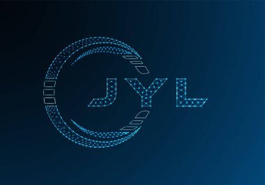 JYL düşük poli harfli logo vektör tasarımı. JYL düşük poli logo tasarımı. Düşük polyester logo.