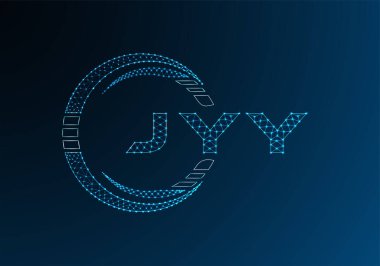 JYY low poly letter logo vector design. JYY lower poly logo design. Low poly logo.