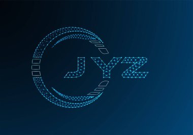 JYZ düşük poli harfli logo vektör tasarımı. JYZ düşük poli logo tasarımı. Düşük polyester logo.