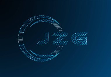 JZG low poly letter logo vector design. JZG lower poly logo design. Low poly logo.