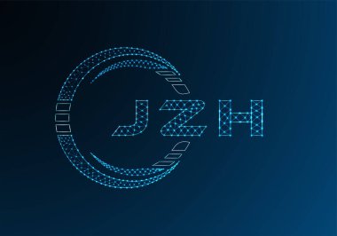 JZH düşük poli harfli logo vektör tasarımı. JZH düşük poli logo tasarımı. Düşük polyester logo.
