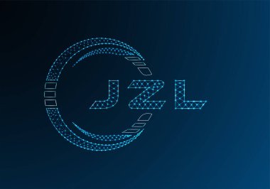 JZL düşük poli harfli logo vektör tasarımı. JZL düşük poli logo tasarımı. Düşük polyester logo.